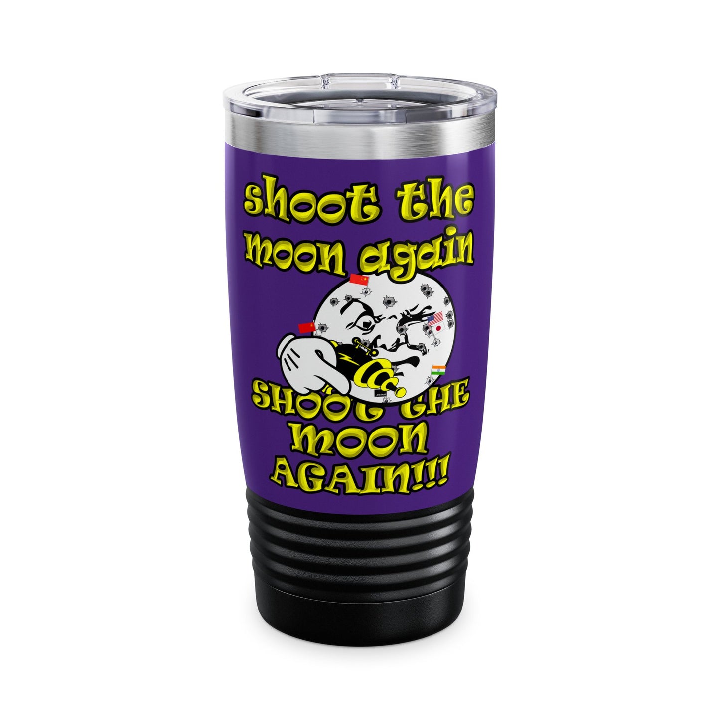 shoot the moon again - Ringneck Tumbler, 20oz (purple)