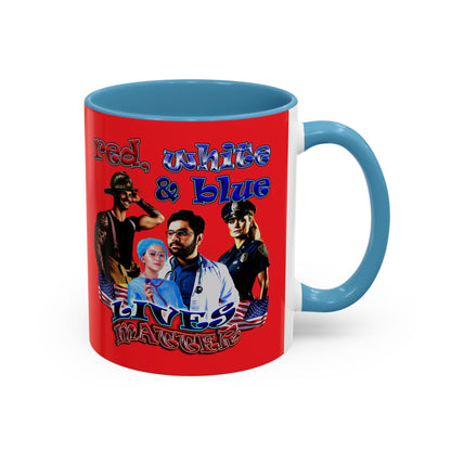 rw&b lives matter - Accent Mug (red)