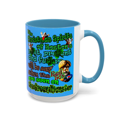 christmas spirits of boston - Accent Mug (light blue-purple wave)