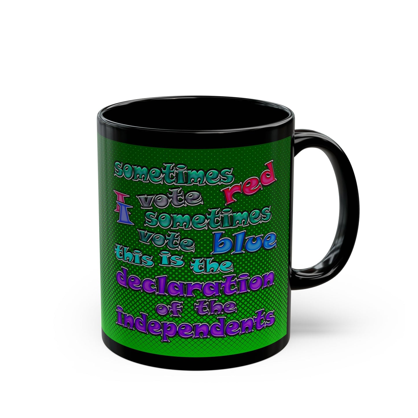 declaration of the independents - Black Mug (logo green)