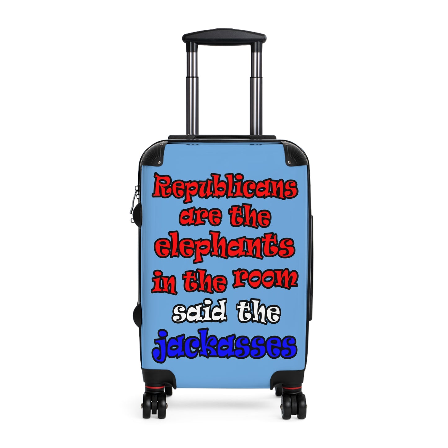 donkeys and elephants - Suitcase (light blue)