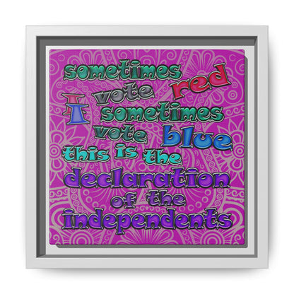 declaration of the independents - framed canvas art (pink swirl)