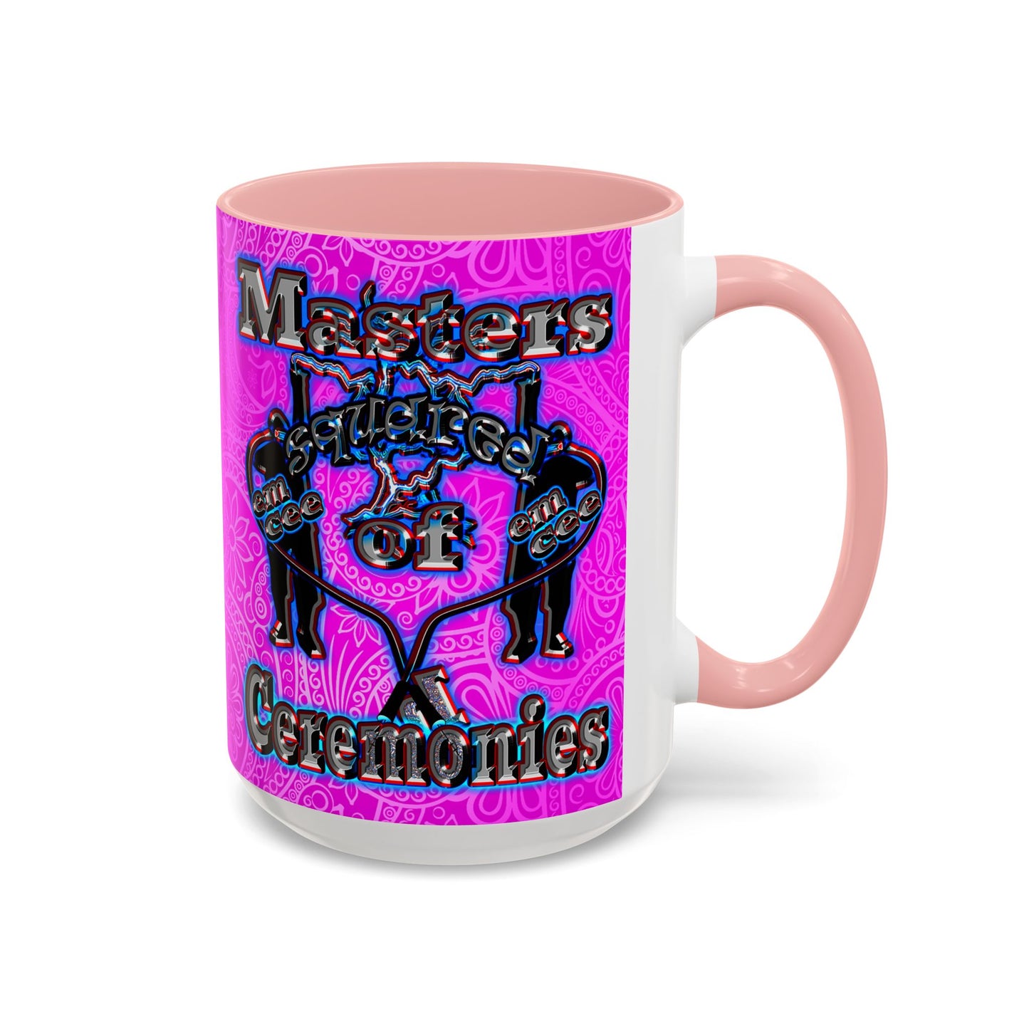 em cee squared - Accent Mug (pink swirl)