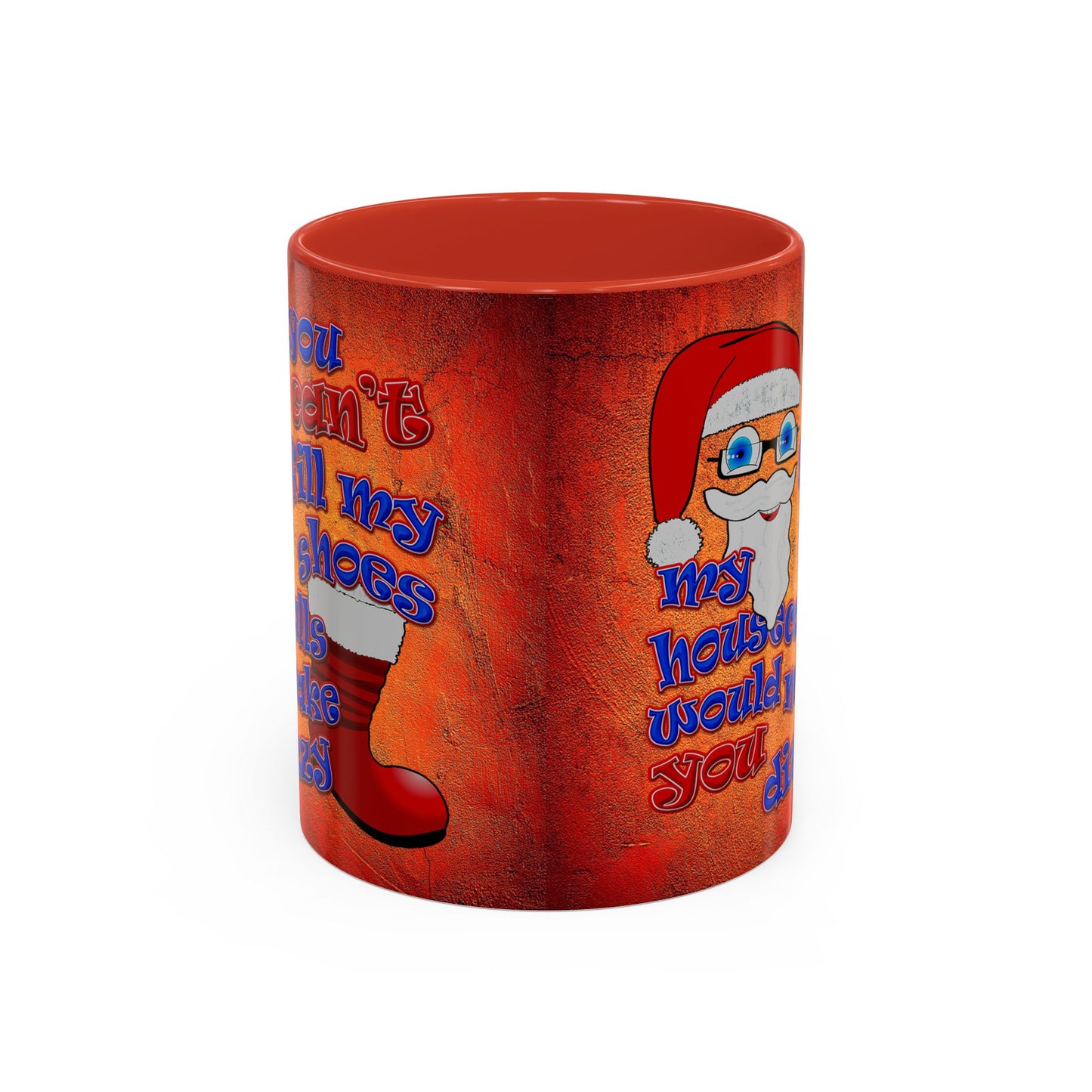 santa's shoes - Accent Mug (burnt orange)