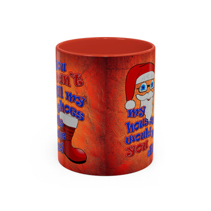 santa's shoes - Accent Mug (burnt orange)