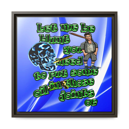 og - framed canvas art (blue-white wave)