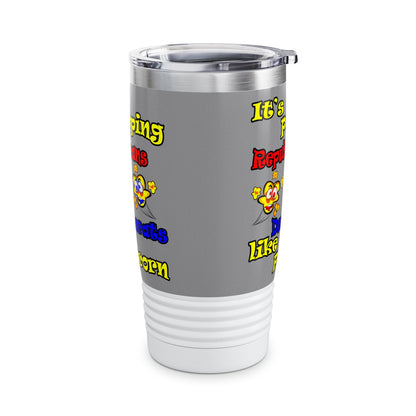popping like popcorn - Ringneck Tumbler, 20oz (grey)