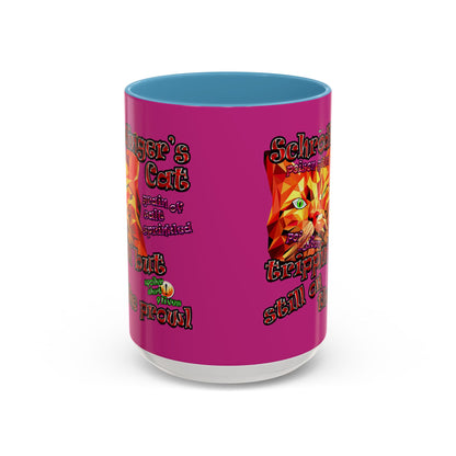 schrodinger's cat - Accent Mug (pink)