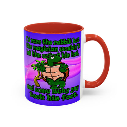turtle race - Accent Mug (purple-pink wave)