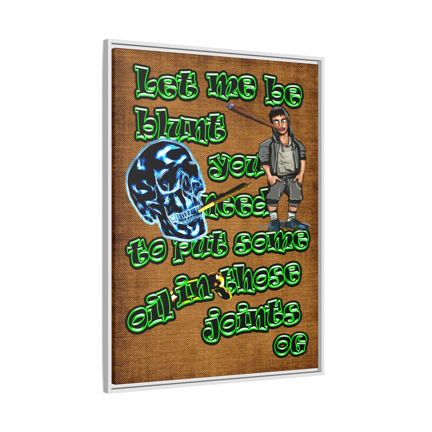 og - framed canvas art (brown papyrus)