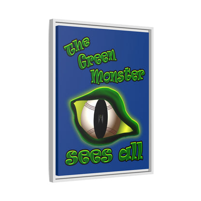 green monster - framed canvas art (dark blue)
