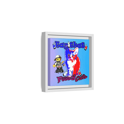tag that - framed canvas art (light blue-purple wave)