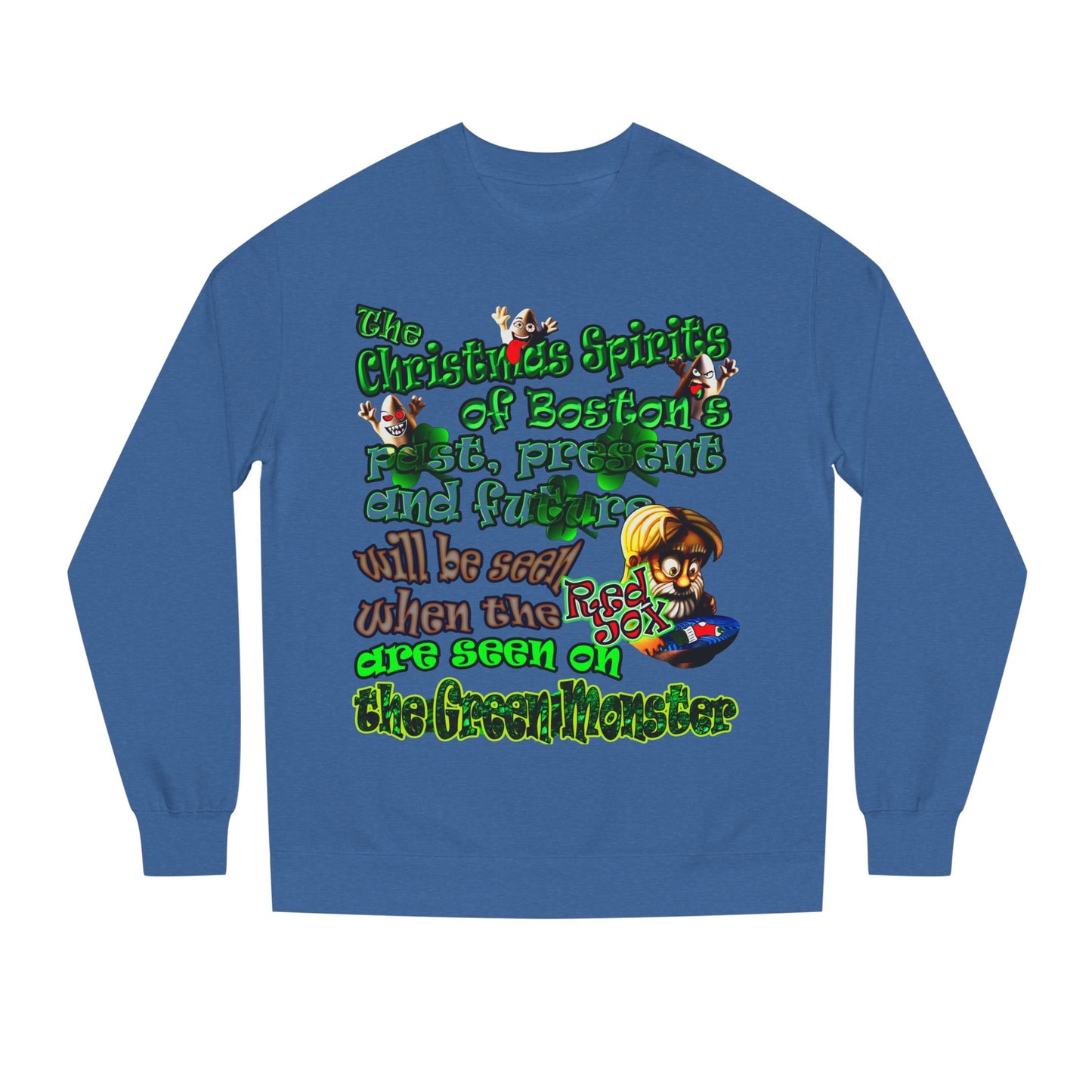 christmas spirits of boston - Unisex Crew Neck Sweatshirt