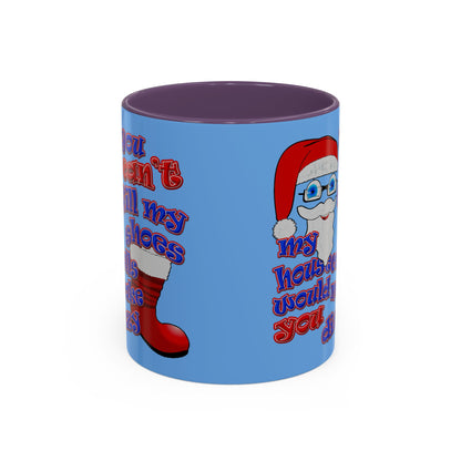 santa's shoes - Accent Mug (light blue)