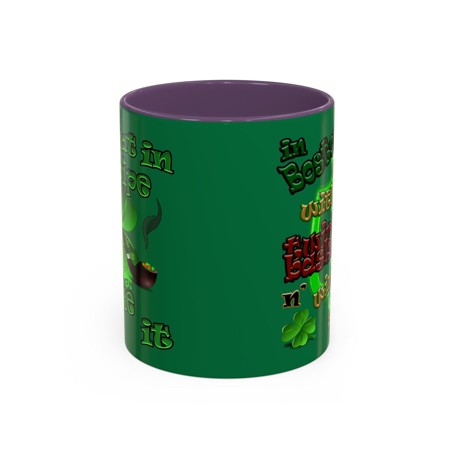 celtics logo - Accent Mug (dark green)