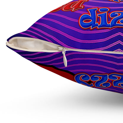 santa's shoes - Spun Polyester Square Pillow - (purple wave)