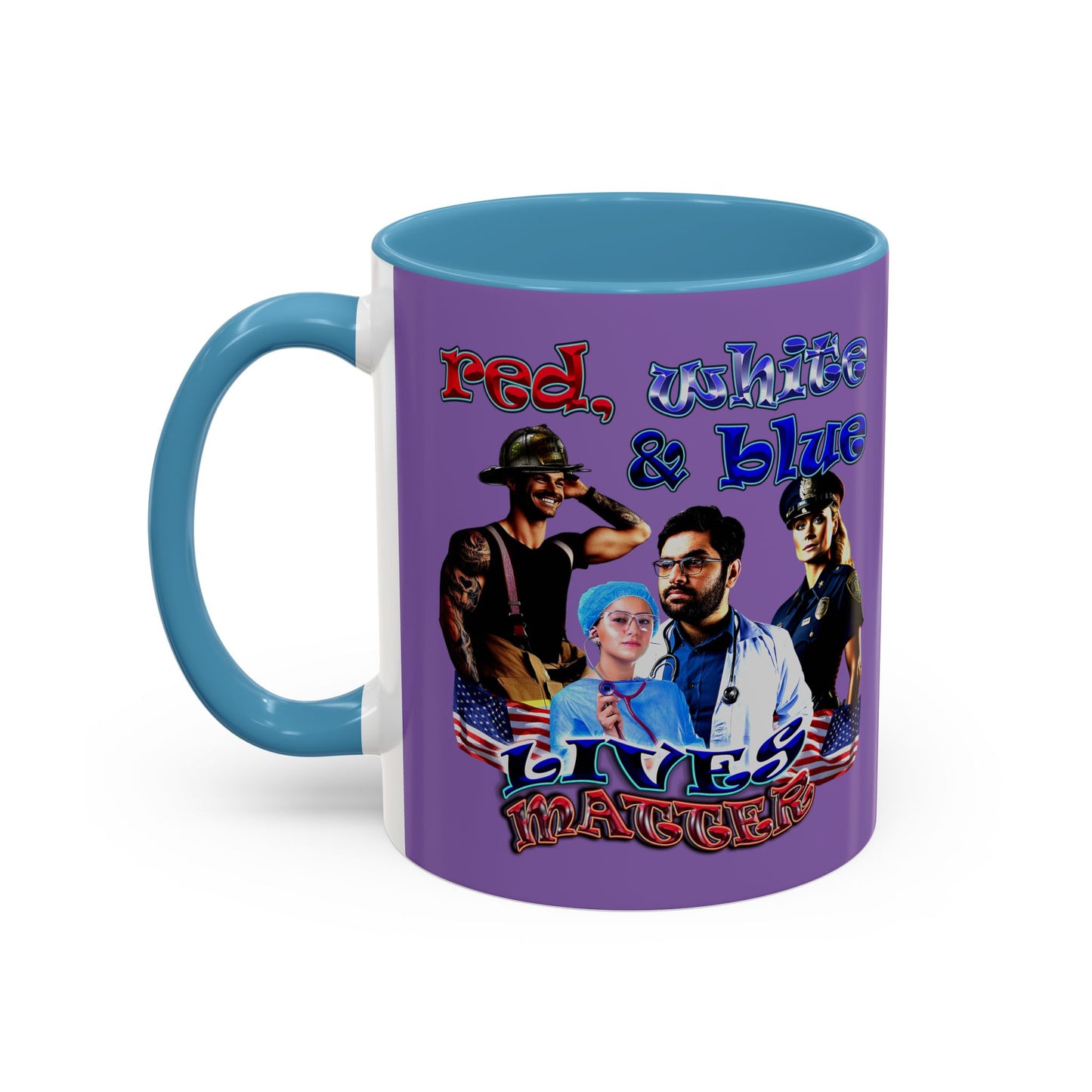 rw&b lives matter - Accent Mug (light purple)