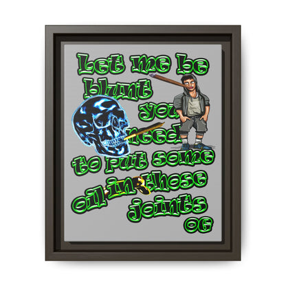 og - framed canvas art (light grey)