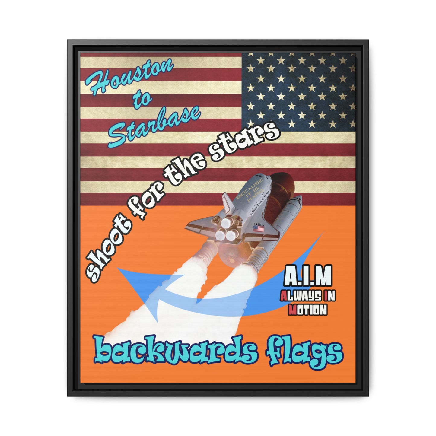 shoot for the stars - framed canvas art (crusta)