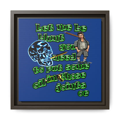 og - framed canvas art (dark blue)