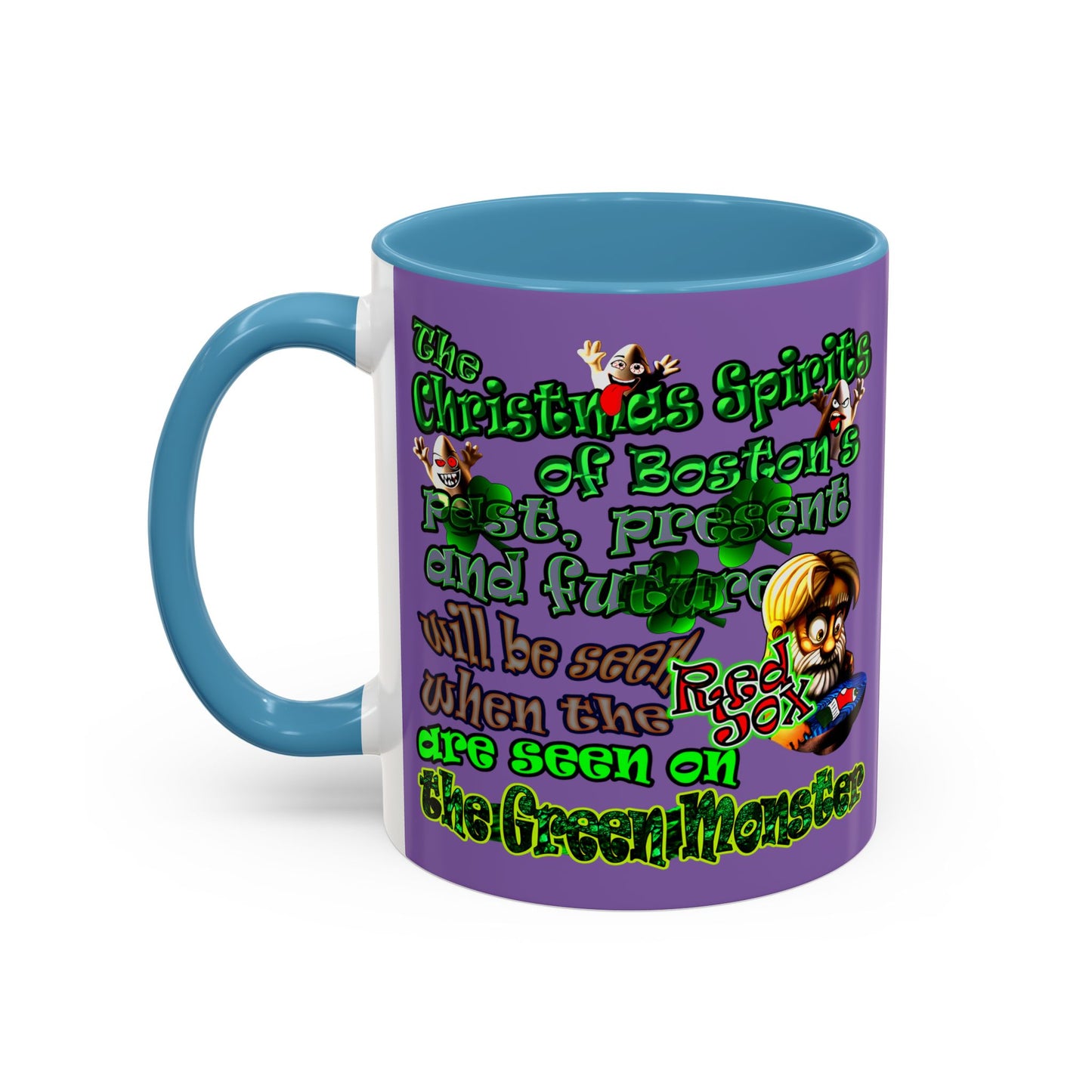christmas spirits of boston - Accent Mug (light purple)