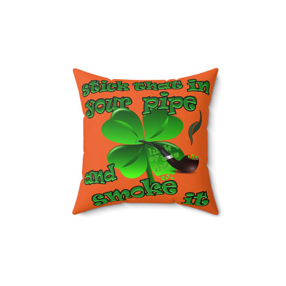 celtics logo - Spun Polyester Square Pillow - (orange)