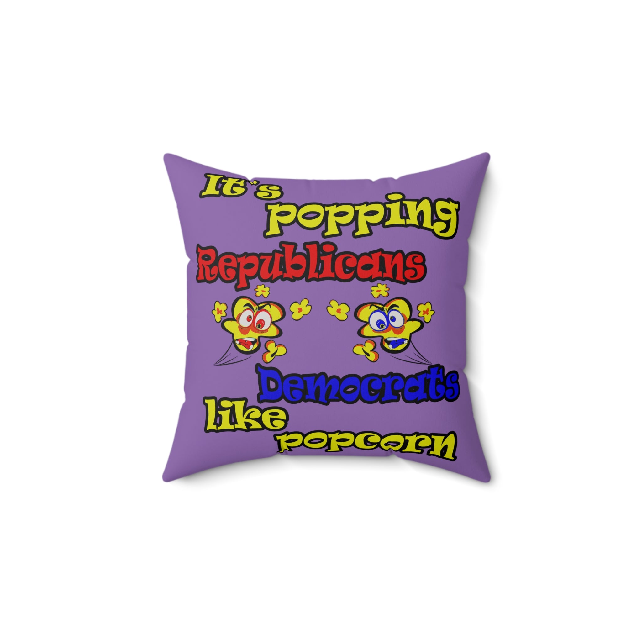 popping like popcorn - Faux Suede Square Pillow - (light purple)