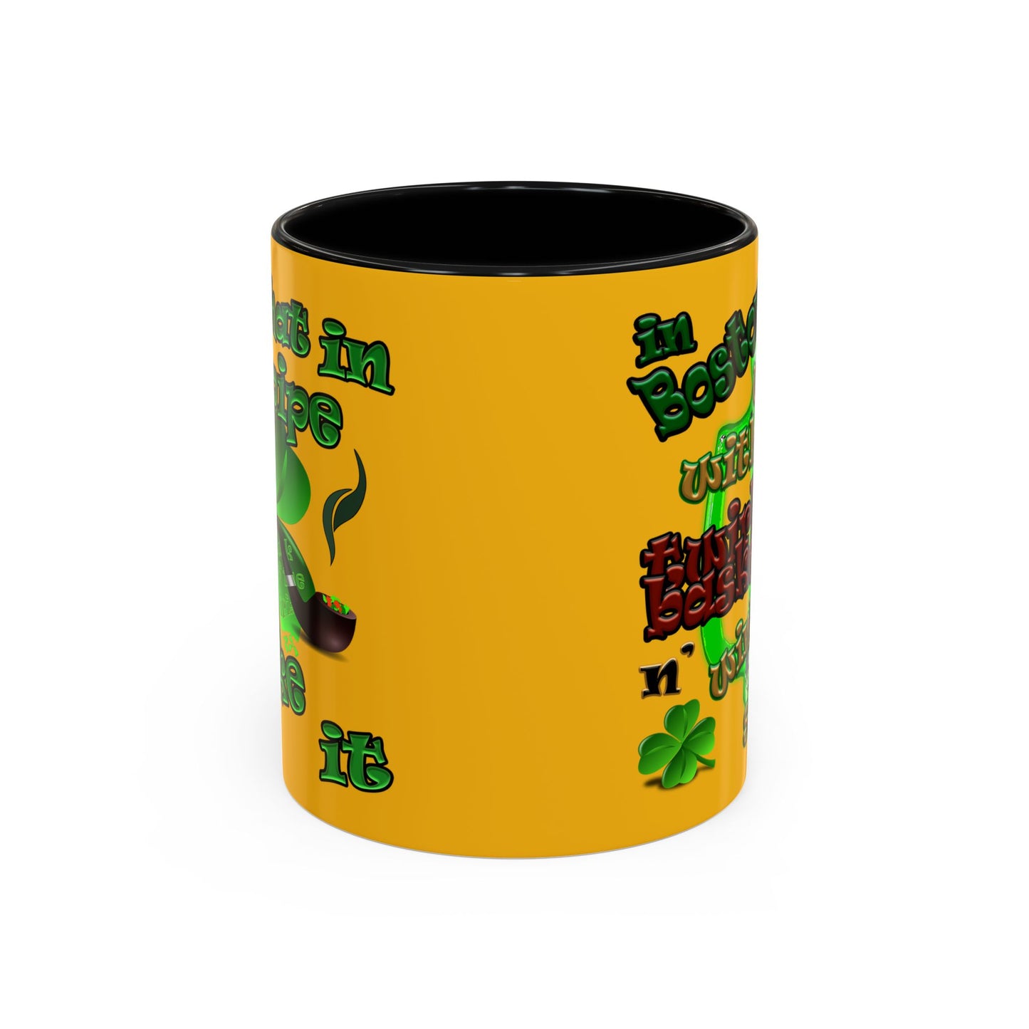 celtics logo - Accent Mug (yellow)
