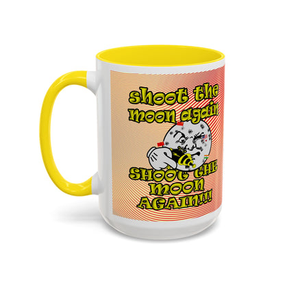shoot the moon again - Accent Mug (yellow-orange wave)