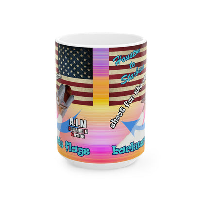 shoot for the stars - White Mug (color blur)