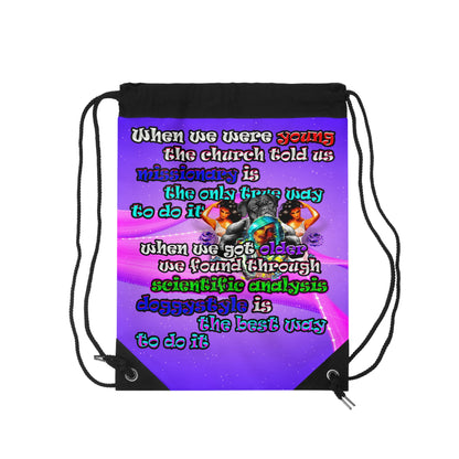 doggystyle - Drawstring Bag (purple-pink wave)