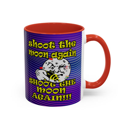 shoot the moon again - Accent Mug (purple wave)