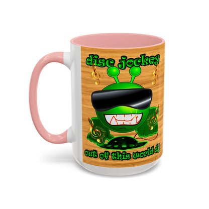 disc jockey - Accent Mug (butterscotch wood finish)