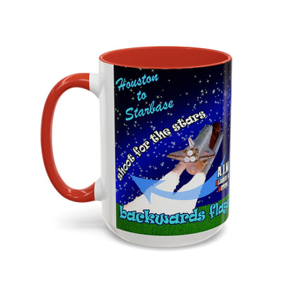 shoot for the stars - Accent Mug ('snoops' background)
