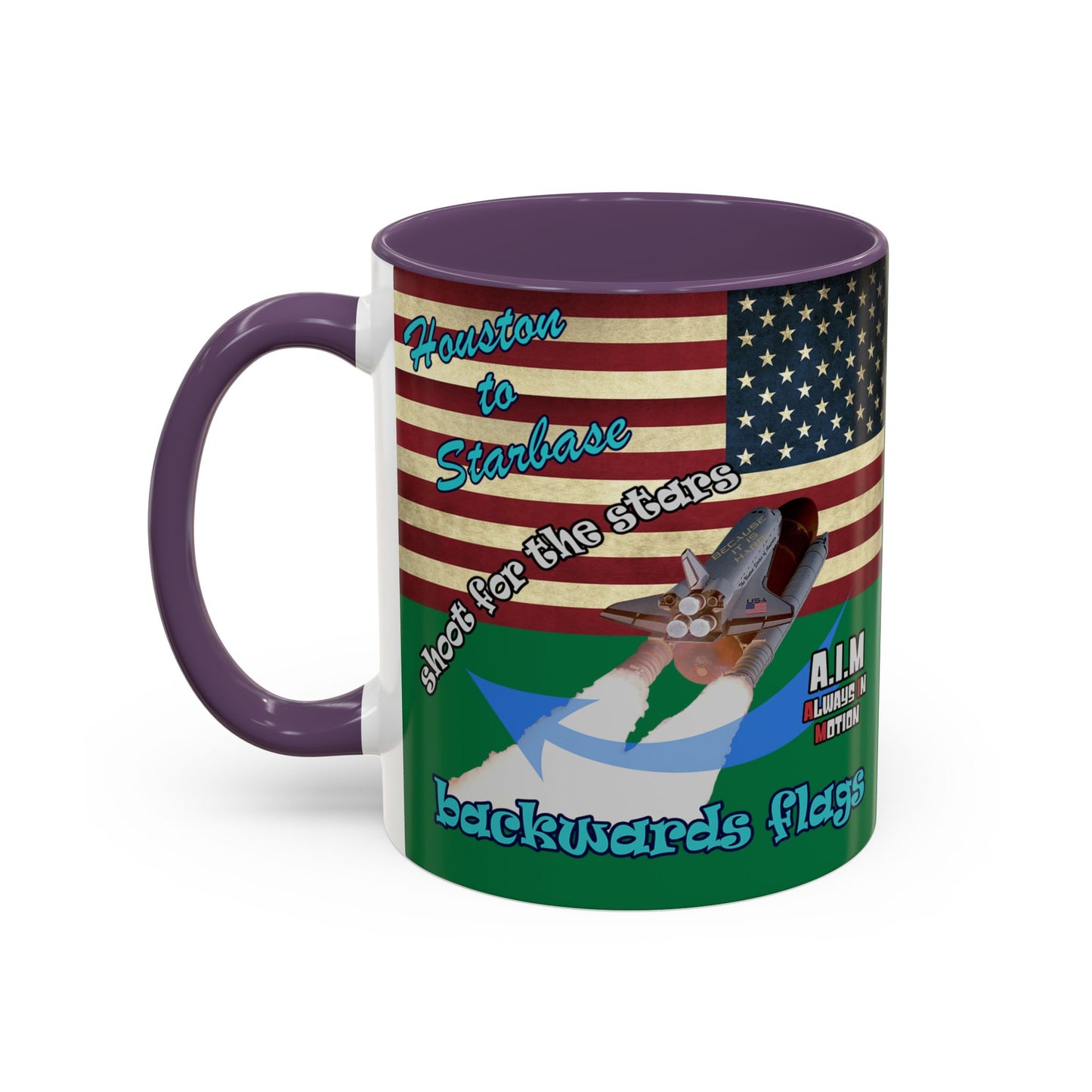 shoot for the stars - Accent Mug (dark green)