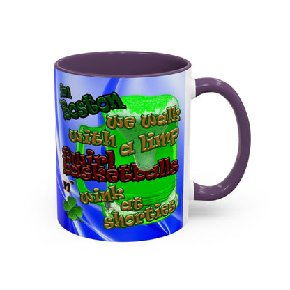 celtics logo - Accent Mug (blue-white wave)