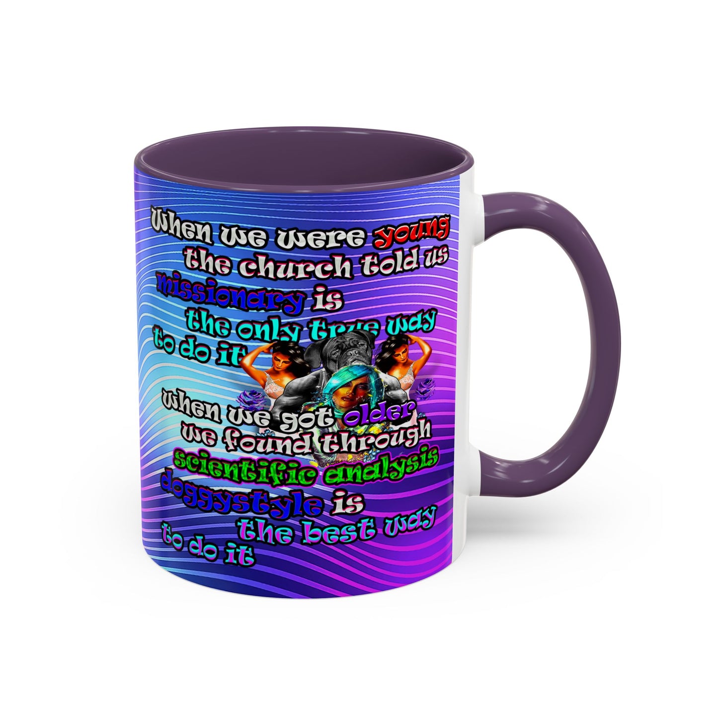 doggystyle - Accent Mug (purple wave)