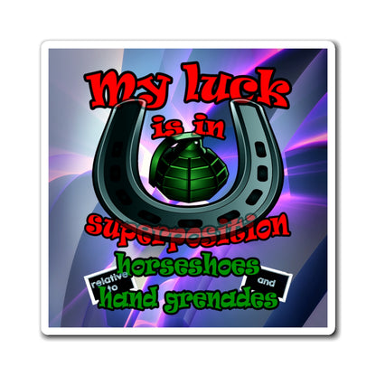 my luck - Magnets - (grey-pink wave)