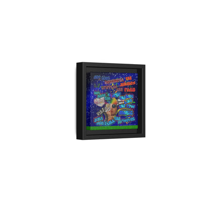 drop the beat - framed canvas art ('snoops' background)