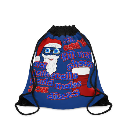 santa's shoes - Drawstring Bag (dark blue)