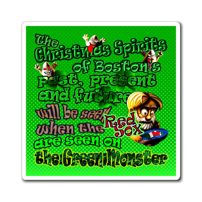 christmas spirits of boston - Magnets - (logo green)