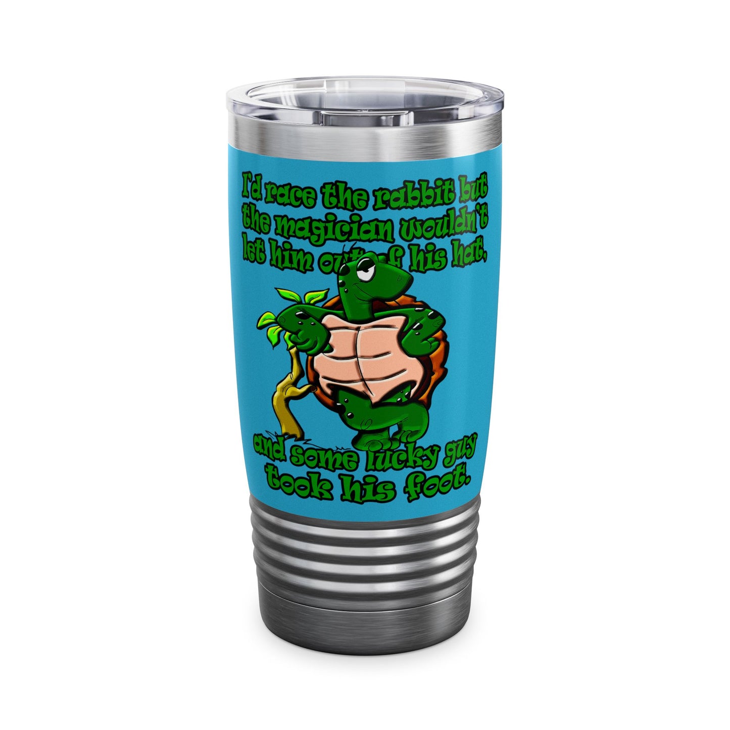 turtle race - Ringneck Tumbler, 20oz (turquoise)