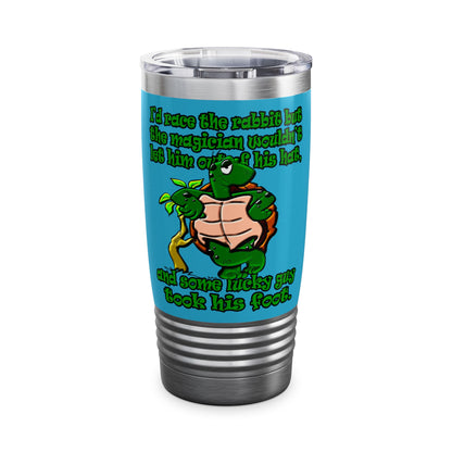 turtle race - Ringneck Tumbler, 20oz (turquoise)
