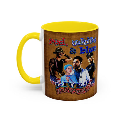 rw&b lives matter - Accent Mug (brown papyrus)