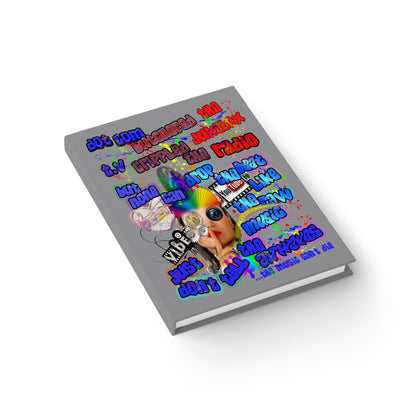 drop the beat - journal-lined (grey)