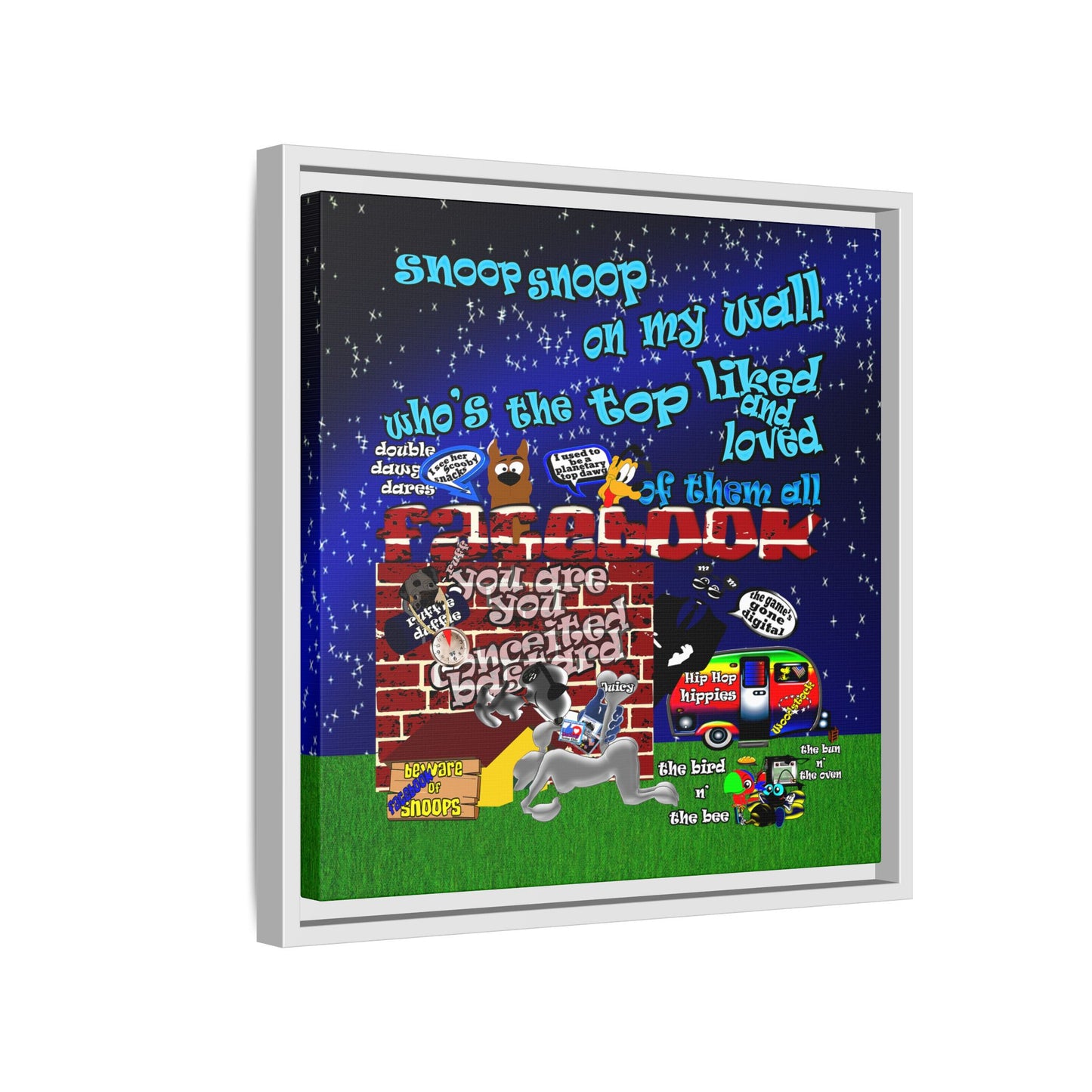 snoops - framed canvas art