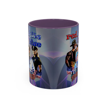 rw&b lives matter - Accent Mug (grey-pink wave)