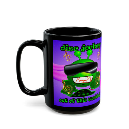 disc jockey - Black Mug (purple-pink wave)