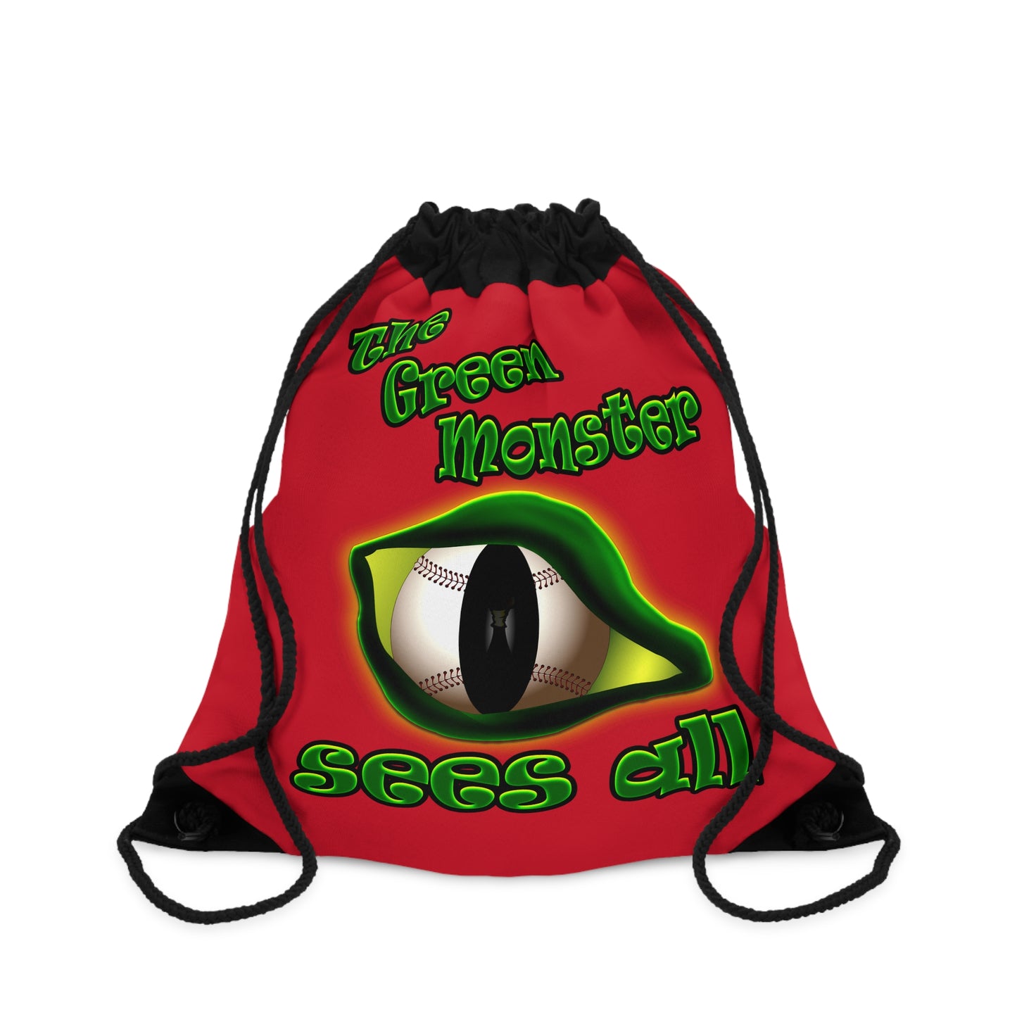 green monster - Drawstring Bag (dark red)