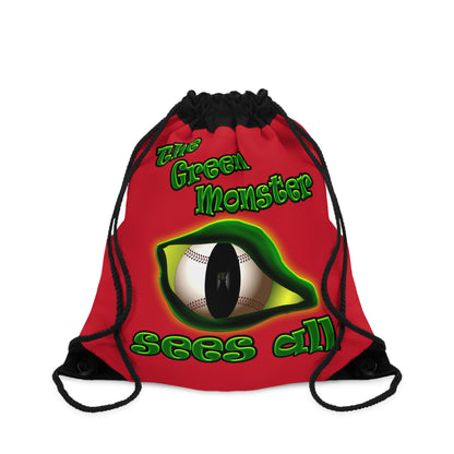 green monster - Drawstring Bag (dark red)